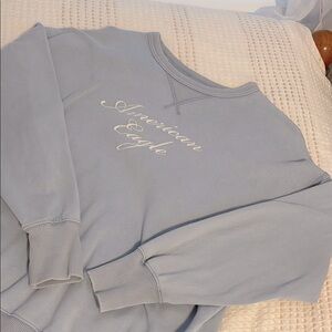 American Eagle Soft Blue Knit Top